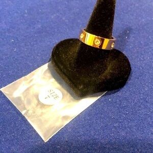 Forever In Love Ring - Stainless Steel Ring ROSE GOLD Tone- Size‎ 7